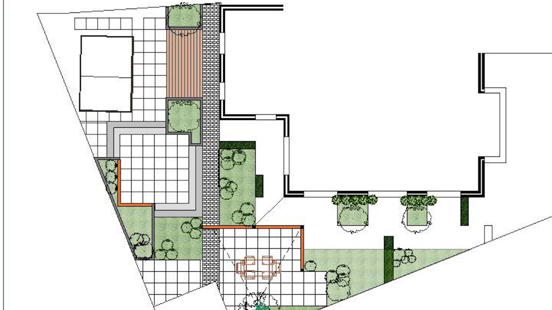 Tuinontwerp studio - Eerste schetsontwerp