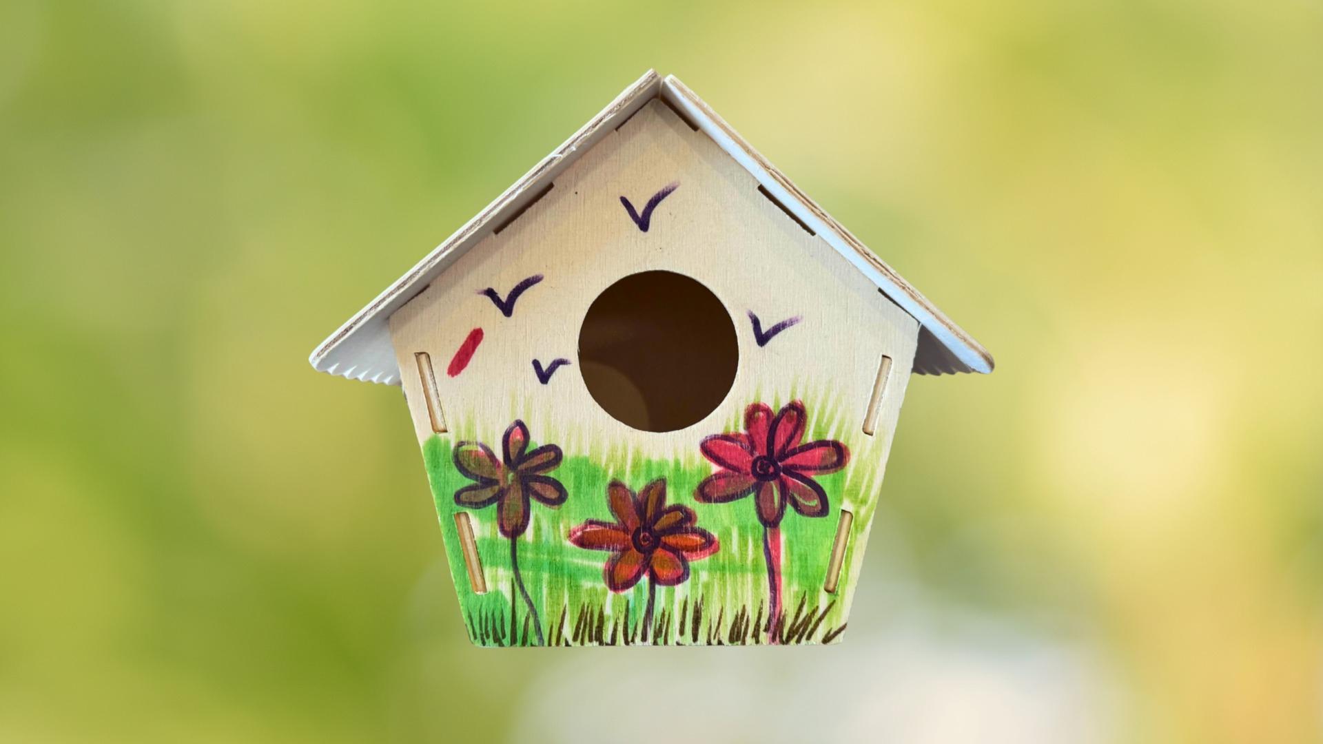 Kidsworkshop Vogelhuisje versieren